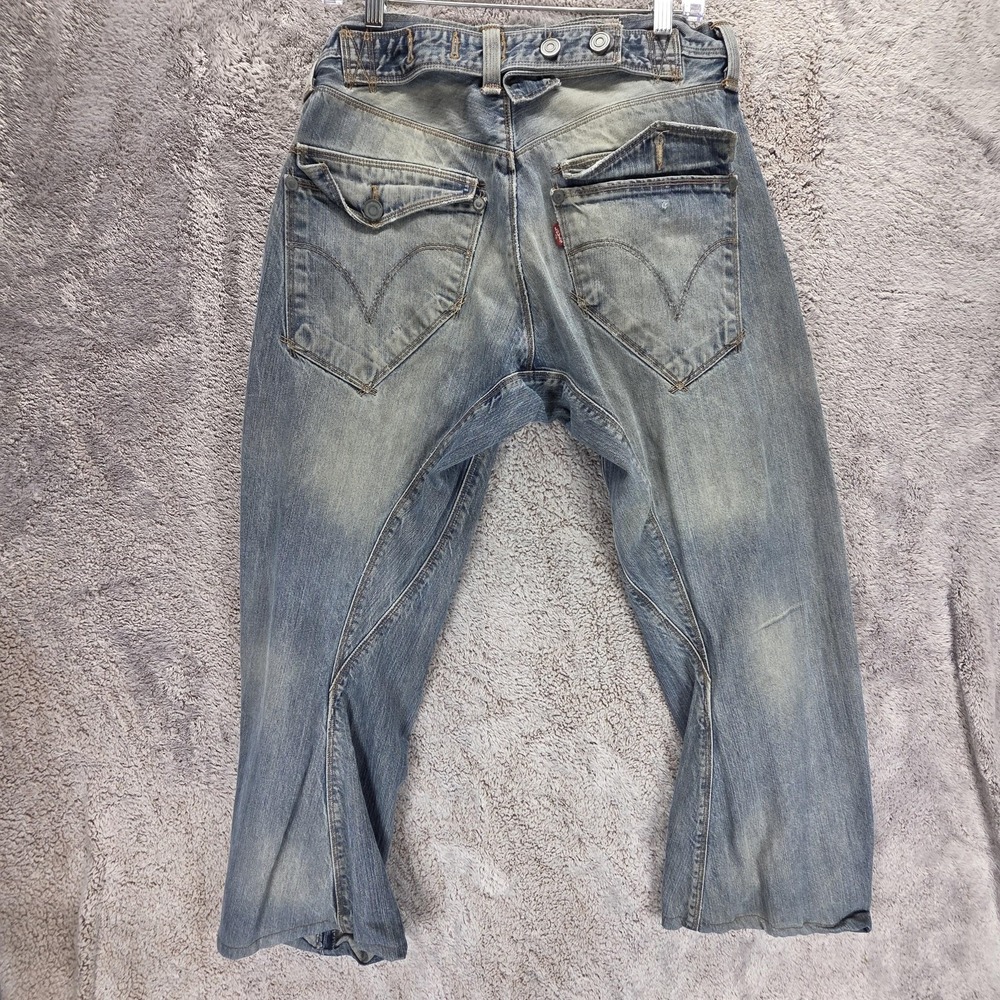 VTG Levis Engineered Jeans Mens Twisted Buckle Back 10th Anniversary Fits 32x26